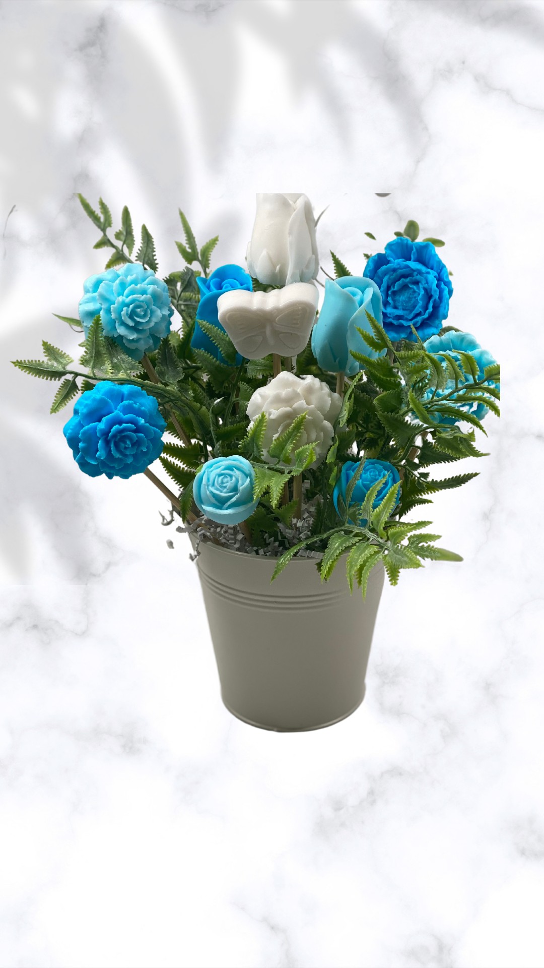 Blue Soap Arrangement