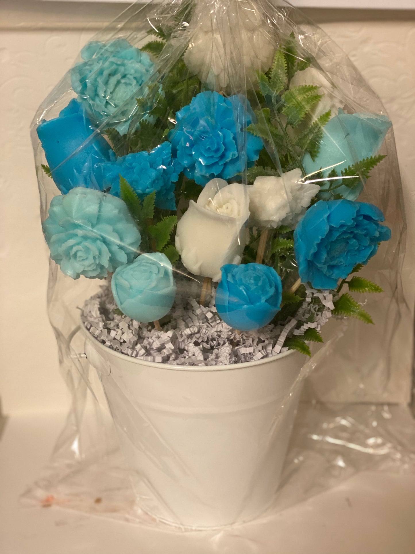 Blue Soap Arrangement